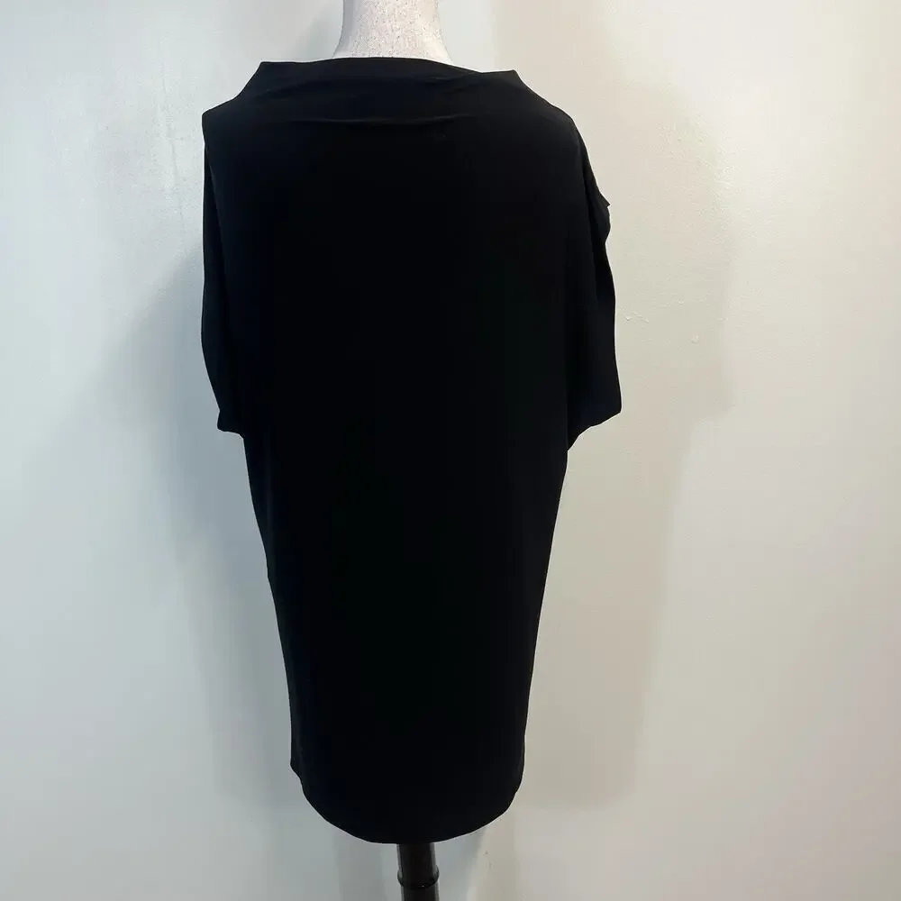 KamaliKulture Dress Tunic Women's Size M Black Stretch Slinky Cocktail Dinner